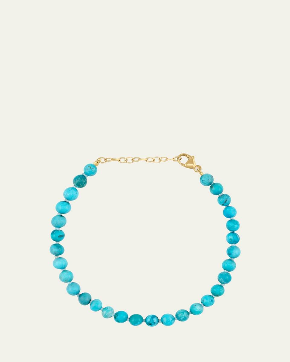 Spherical Turquoise Bracelet in 14K Yellow Gold